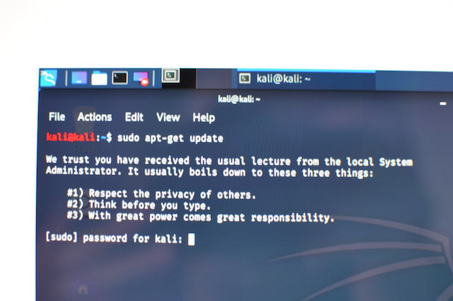 Kali-Linuxでアップデートを実行する
