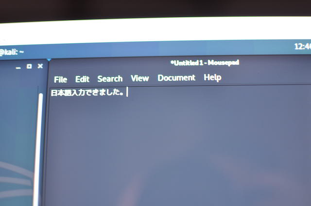 Kali-Linuxで日本語入力できることを確認
