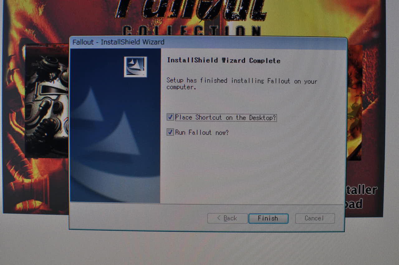 Fallout install wizardを実行