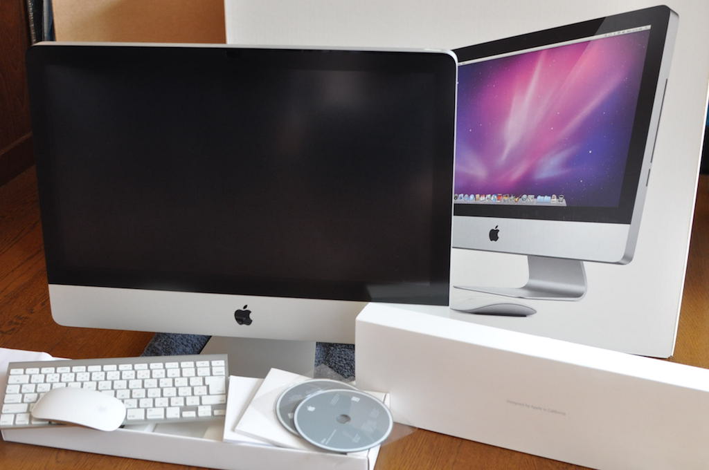 iMac2009lateの本体、付属品、外箱
